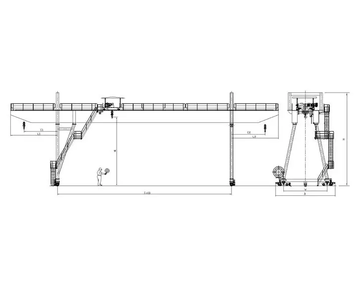 custom heavy duty trolley gantry crane