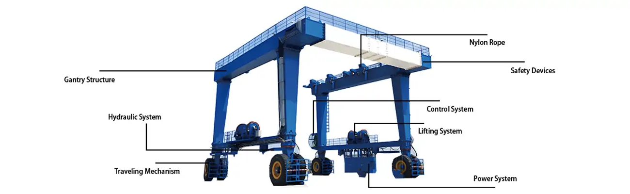 parts of boat lift gantry crane