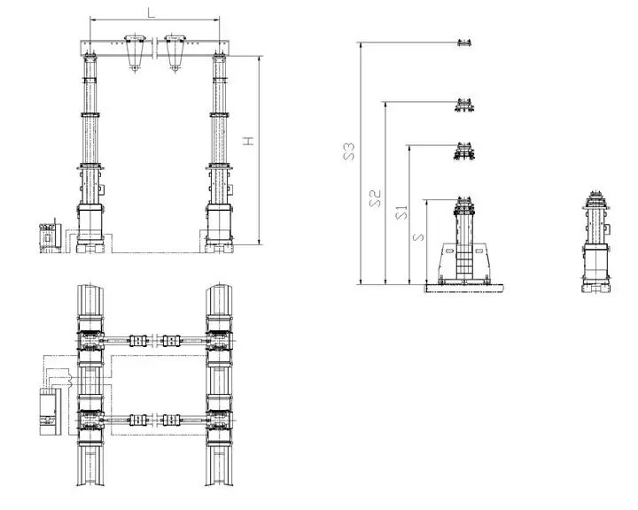 Spécifications des systèmes de levage à portique hydraulique
