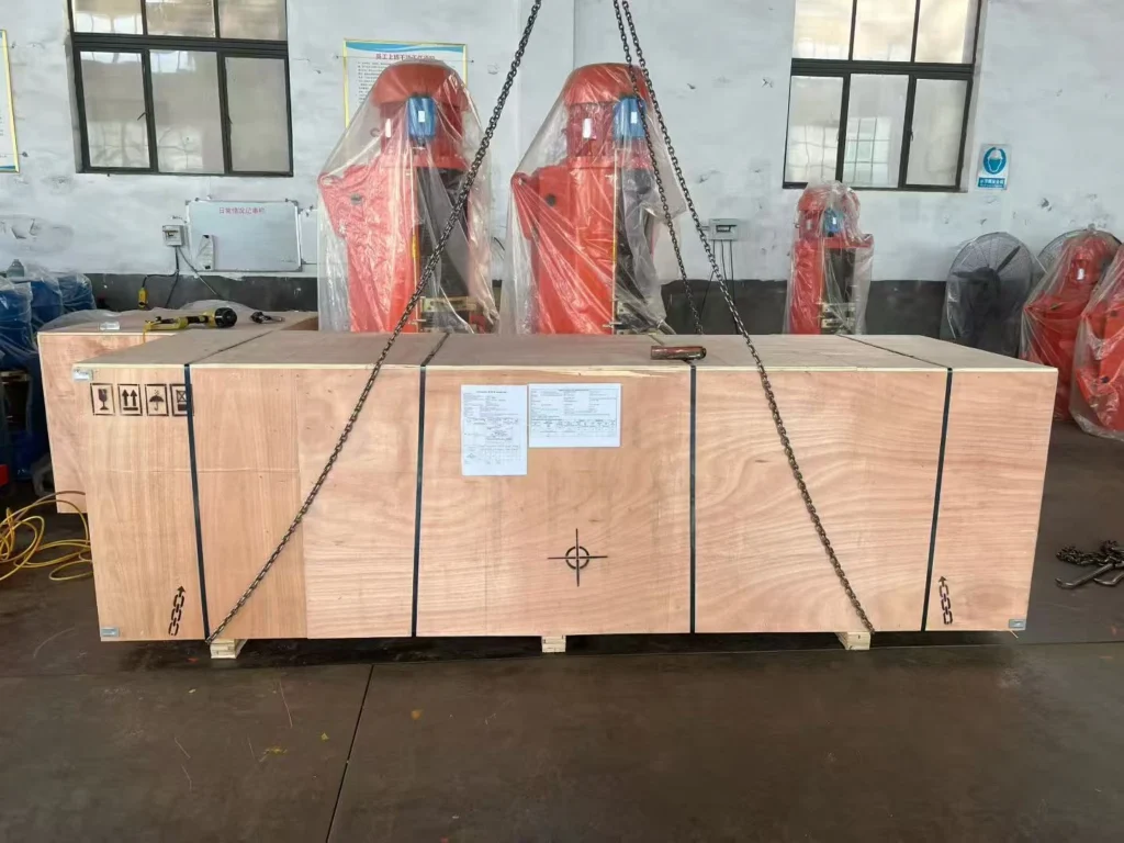 10 Units Wire Rope Electric Hoist Export Packing to Ecuador