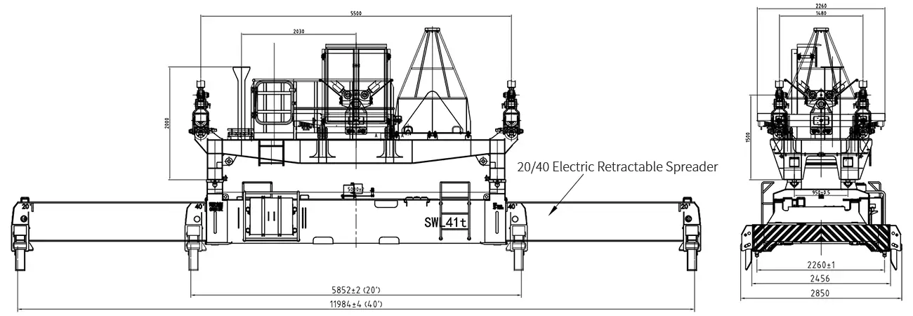 container spreader specifications