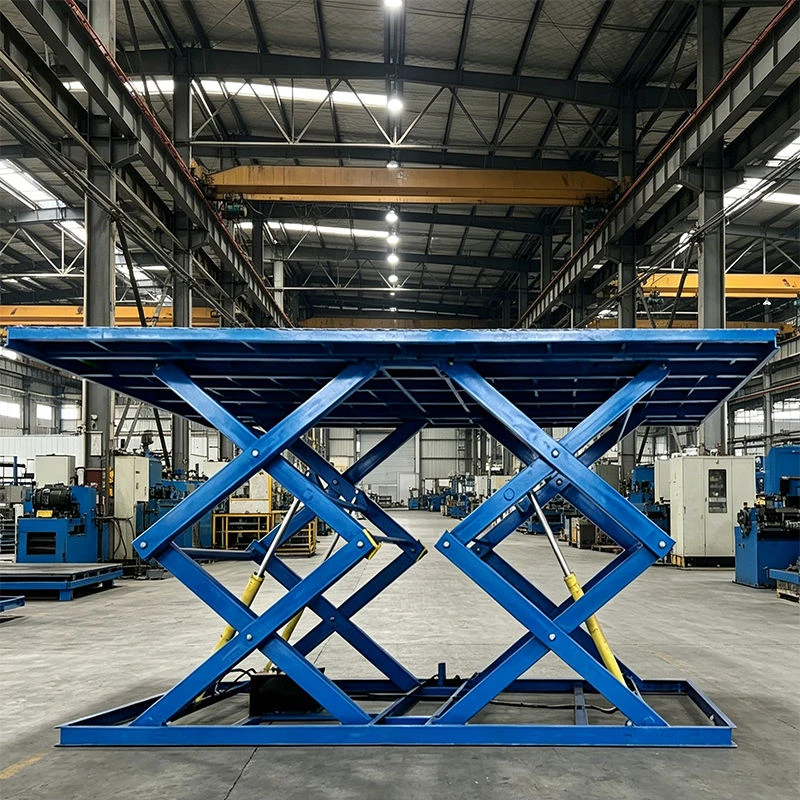 Plataforma elevatória fixa tipo tesoura