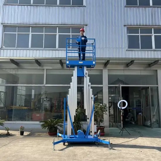 Plateforme élévatrice à double mât en aluminium certifiée CE