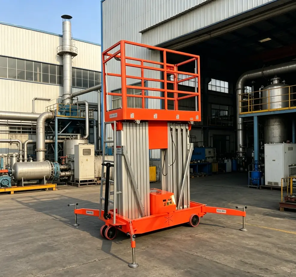 Plateforme élévatrice double mât en aluminium