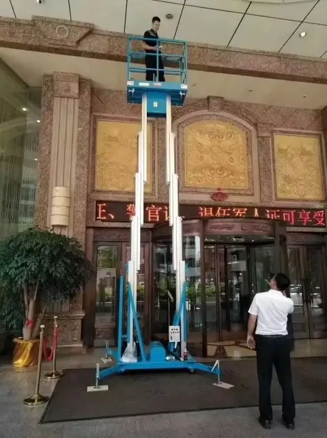 Elevador de Dupla Coluna para Manutenção de Hotel