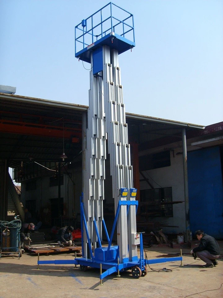 Plateforme de levage en aluminium à double mât robustes