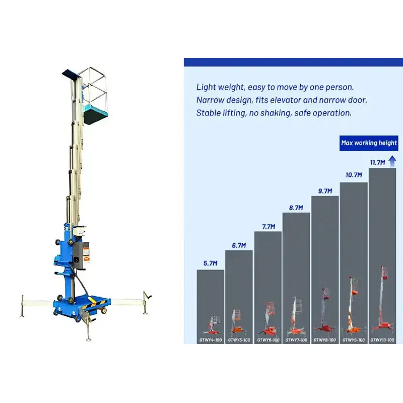 Plateforme élévatrice portable monobloc en aluminium -1