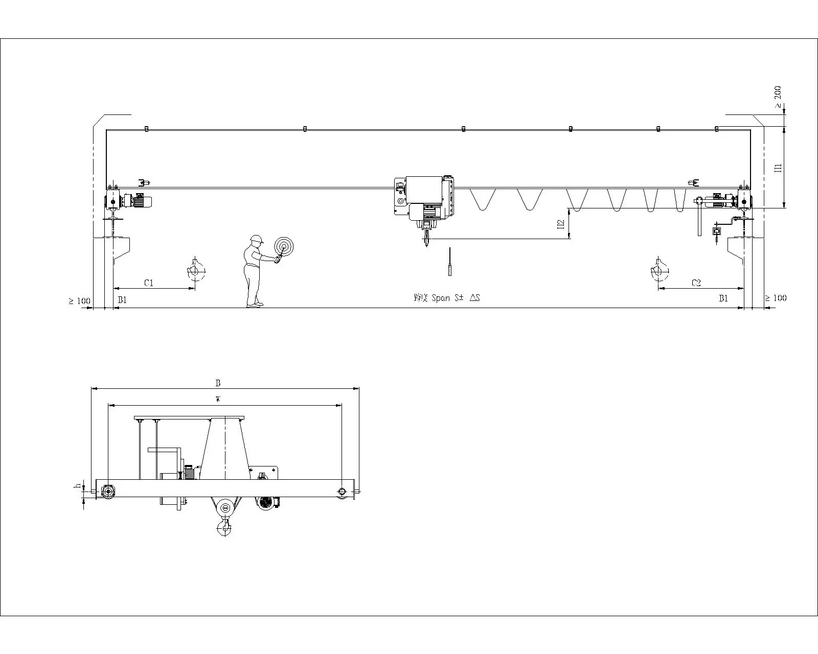 5 ton overhead crane specifications