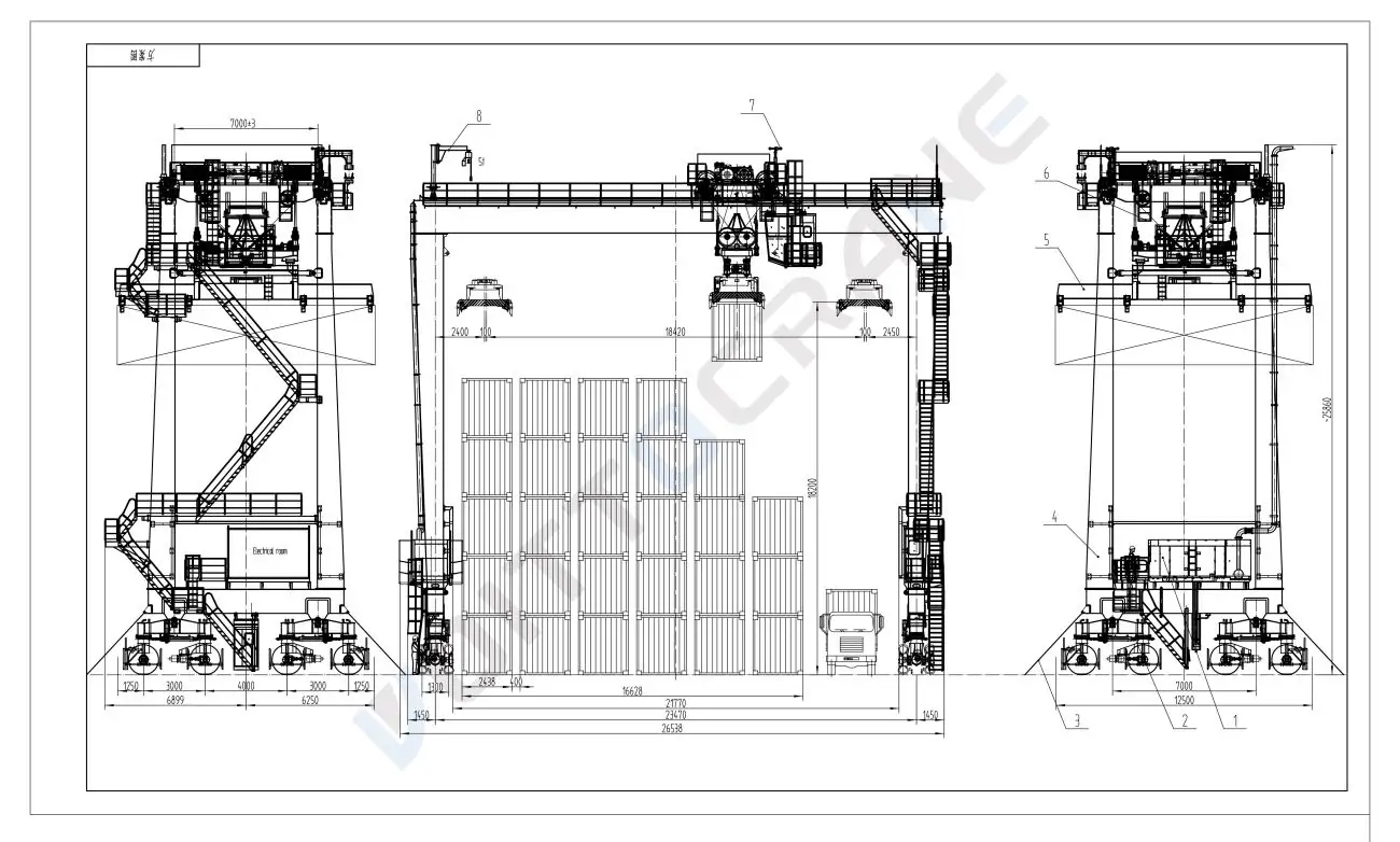 rubber tyred gantry crane specification
