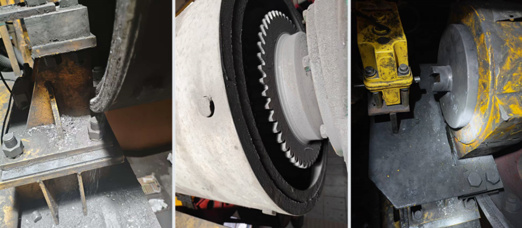 Severe axial shifting of the crane drum