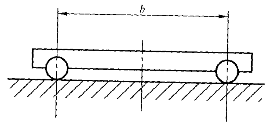 Wheelbase of a single-sided two-wheel configuration